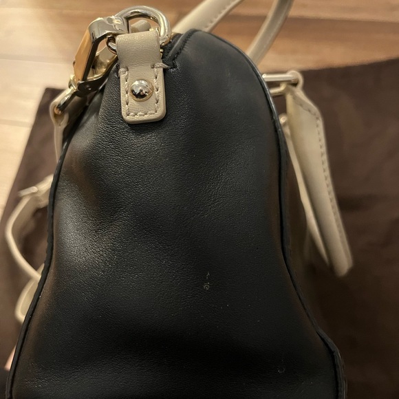 Kate Spade Crossbody Satchel purse - black and tan - Picture 4 of 8